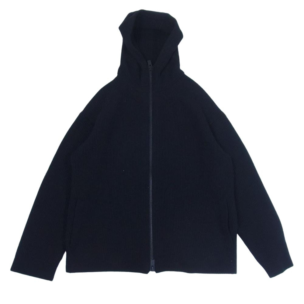 Yohji Yamamoto POUR HOMME ヨウジヤマモトプールオム 21AW HR-K72-191 ドライバーズ ジップアップ ニット パーカー ブラック系 3【中古】