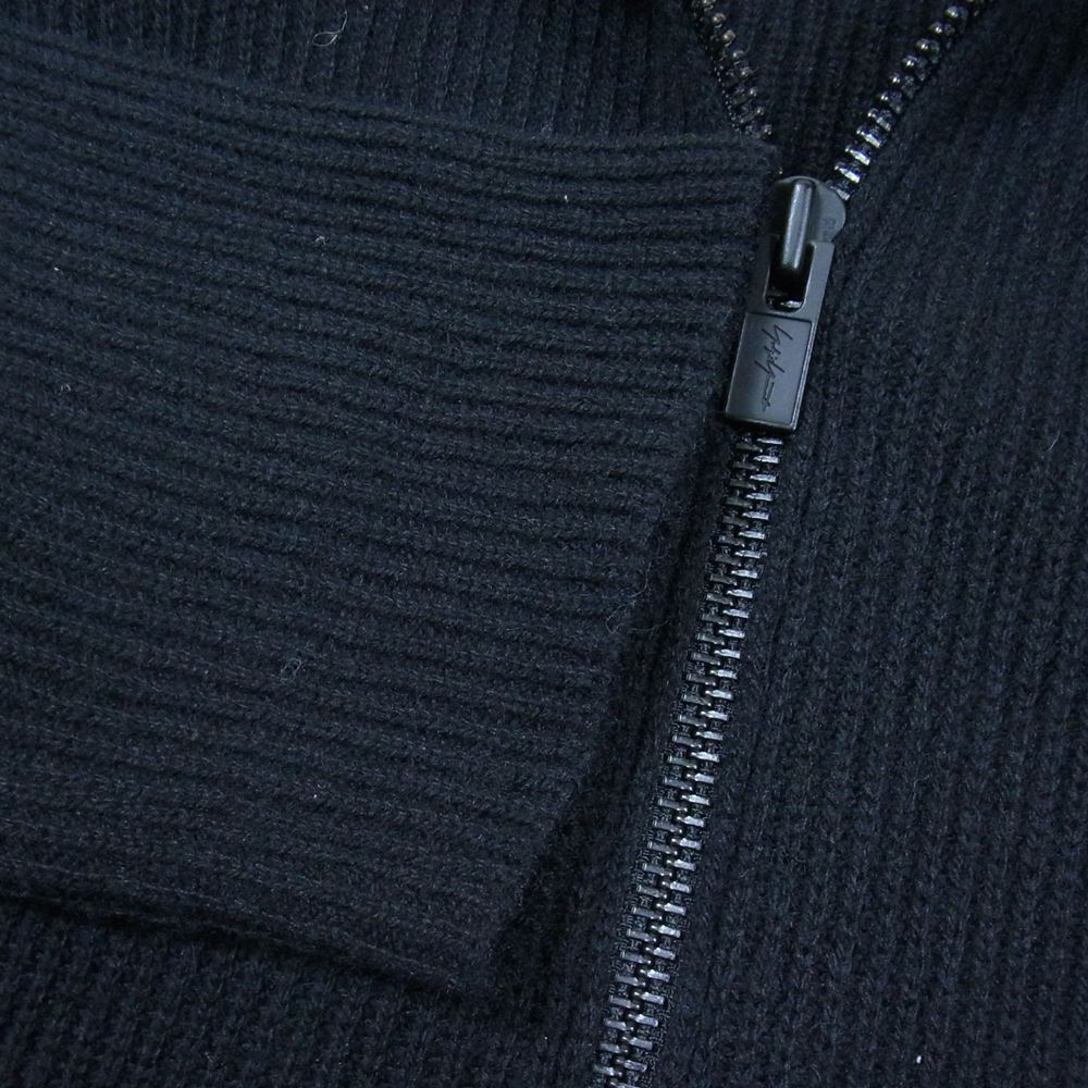 Yohji Yamamoto POUR HOMME ヨウジヤマモトプールオム 21AW HR-K72-191 ドライバーズ ジップアップ ニット パーカー ブラック系 3【中古】