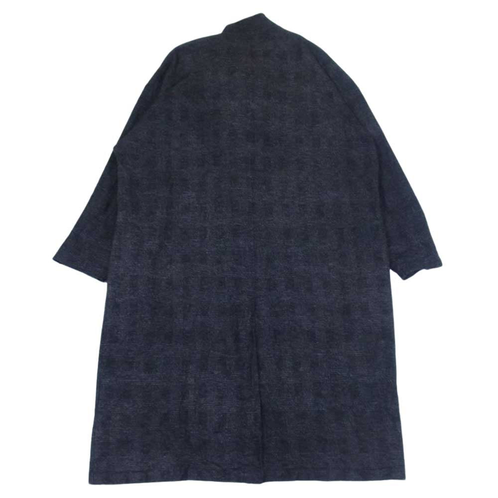 Yohji Yamamoto POUR HOMME ヨウジヤマモトプールオム 22AW HE-T71-080 W/C TOP MELANGE GLEN CHECK 3 BUTTON COAT ムラ染め メランジ グレン チェック コート ブラック系 3【中古】