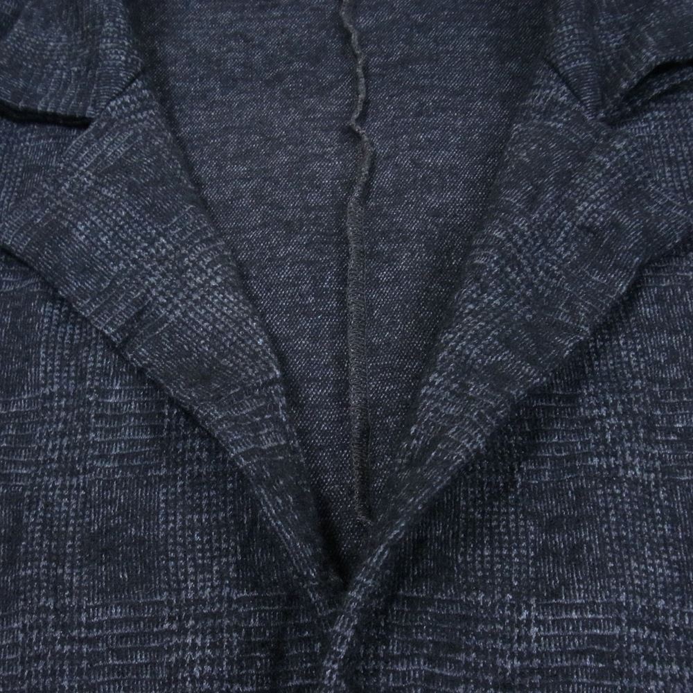 Yohji Yamamoto POUR HOMME ヨウジヤマモトプールオム 22AW HE-T71-080 W/C TOP MELANGE GLEN CHECK 3 BUTTON COAT ムラ染め メランジ グレン チェック コート ブラック系 3【中古】