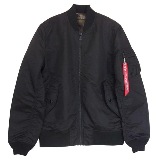 ALPHA アルファ TA0117-201 LIGHT WEIGHT MA-1 JACKET ライトウェィト フライト ジャケット ブラック系 S【中古】