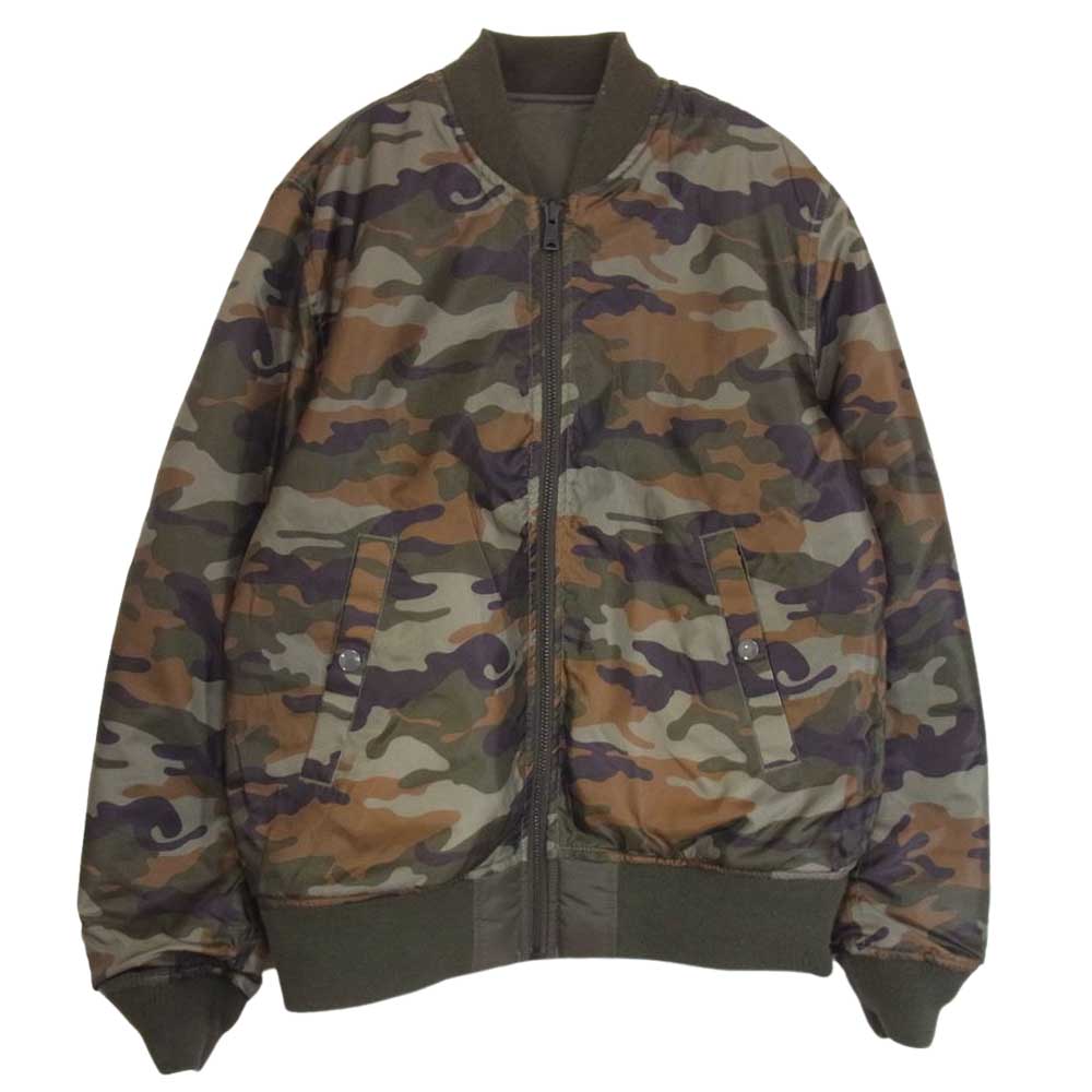 ALPHA アルファ TA0117-276 LIGHT CAMO LINING MA-1 ライト カモライニング フライト ジャケット カーキ系 S【中古】