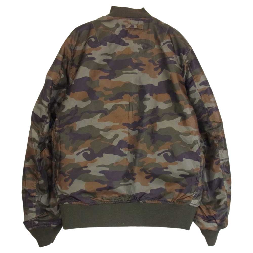 ALPHA アルファ TA0117-276 LIGHT CAMO LINING MA-1 ライト カモライニング フライト ジャケット カーキ系 S【中古】