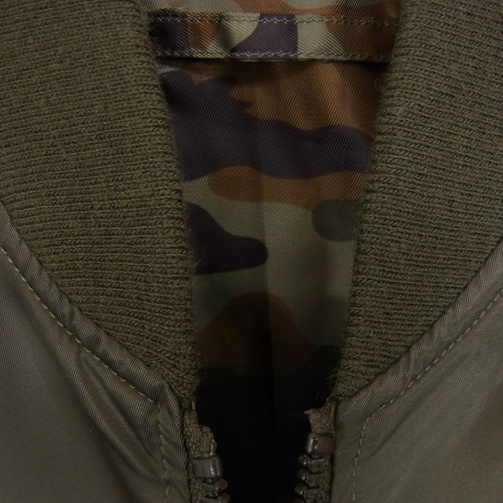 ALPHA アルファ TA0117-276 LIGHT CAMO LINING MA-1 ライト カモライニング フライト ジャケット カーキ系 S【中古】