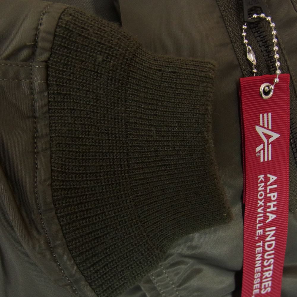 ALPHA アルファ TA0117-276 LIGHT CAMO LINING MA-1 ライト カモライニング フライト ジャケット カーキ系 S【中古】
