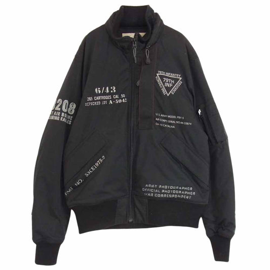 AVIREX アヴィレックス 6162184 COPTER CREW JACKET コプター クルー ジャケット  ブラック系 M【中古】