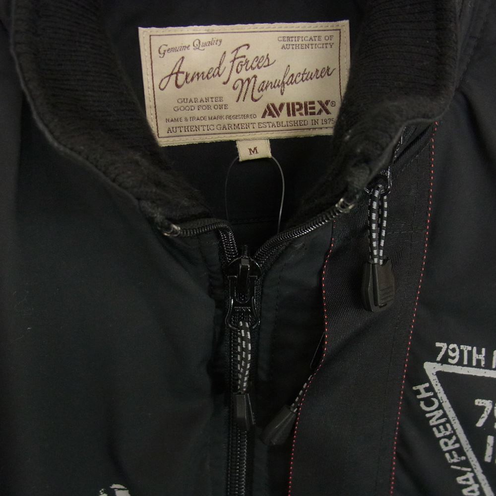 AVIREX アヴィレックス 6162184 COPTER CREW JACKET コプター クルー ジャケット  ブラック系 M【中古】
