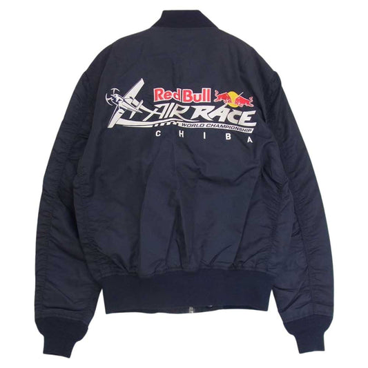AVIREX アヴィレックス 6172125 × RED BULL レッドブル エアレース 千葉 フライト ジャケット  ネイビー系 M【中古】