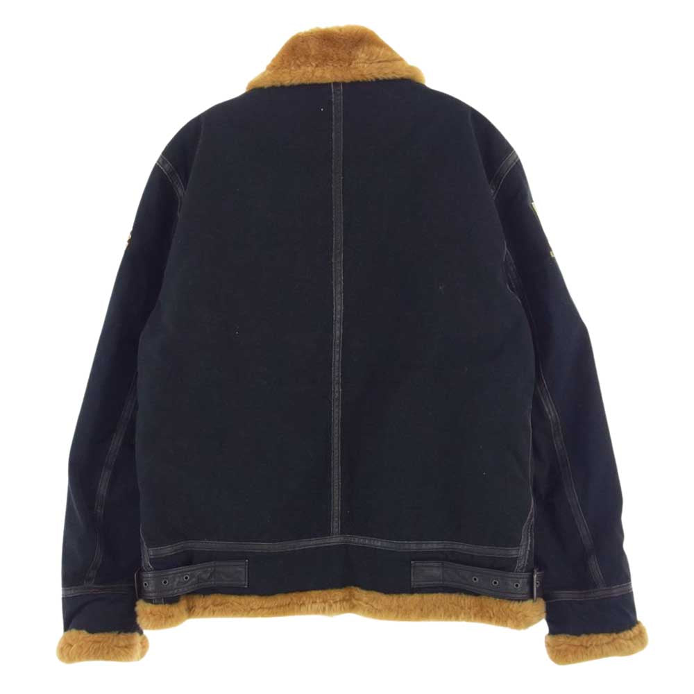 AVIREX アヴィレックス 6142187 AIR NATIONAL GUARD COTTON B-3 コットン フライト ジャケット ブラック系 M【中古】