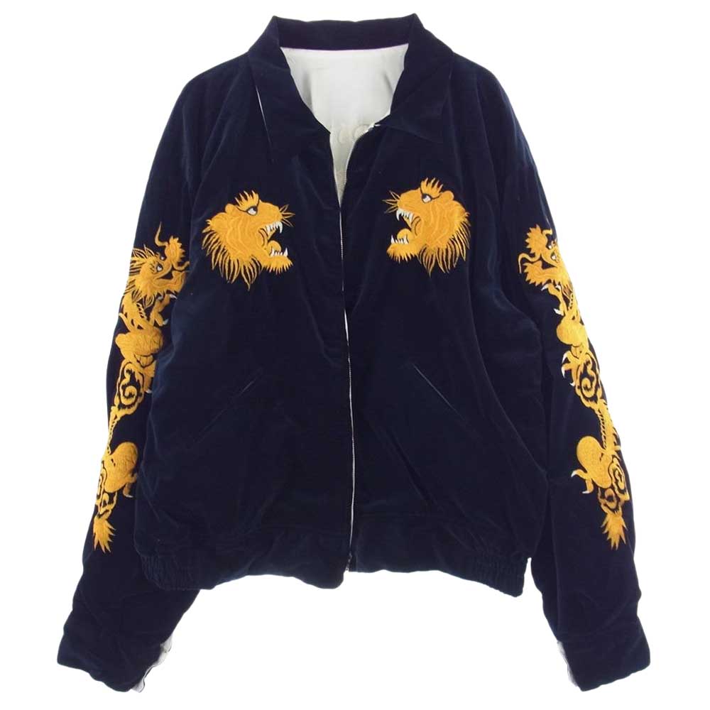 TAILOR TOYO テイラー東洋 TT14973 【訳難有】SOUVENIR JACKET 港商 SPECIAL EDITION GOLD TIGER × WHITE EAGLE スーベニア ジャケット スペシャルエディション ゴールドタイガー ホワイトイーグル ネイビー系【中古】