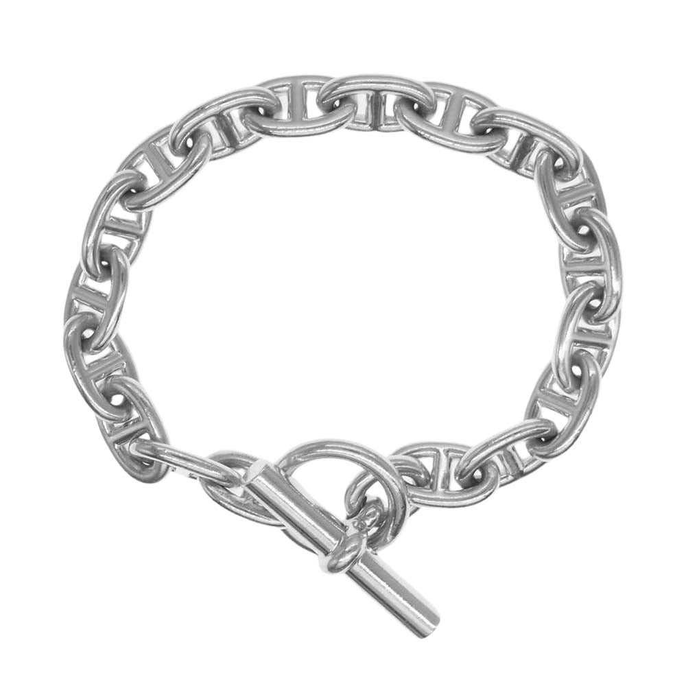 HERMES エルメス シェーヌダンクル MM 18コマ ブレスレット シルバー系【中古】