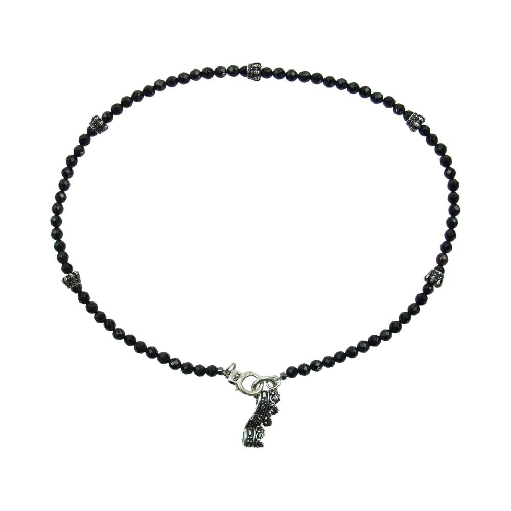 Justin Davis ジャスティンデイビス SBJ640  BLACK SERPENT CROWN Bracelet ブラック サーペント クラウン ブレスレット サイズM　 ブラック系【中古】