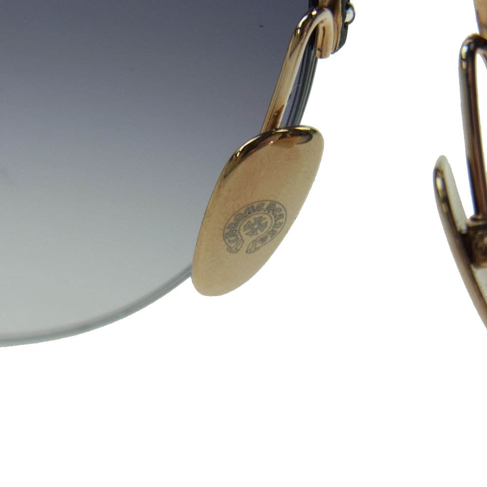 CHROME HEARTS クロムハーツ（原本無） I'DEATIT I ダガーテンプル ティアドロップ サングラス ゴールド系【中古】