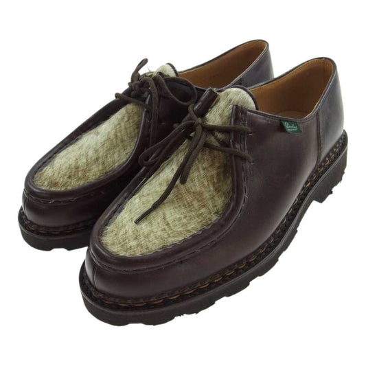 Paraboot パラブーツ International Gallery BEAMS 別注 ミカエル レザー ハラコ チロリアン シューズ ブラウン系 40.5【中古】