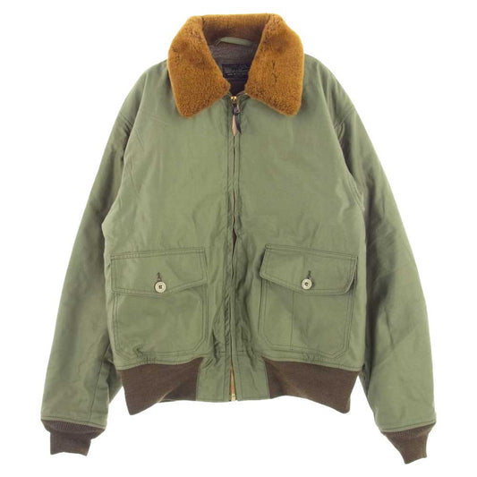 The REAL McCOY'S ザリアルマッコイズ TYPE B-10 ボア フライト ジャケット モスグリーン系 42【中古】