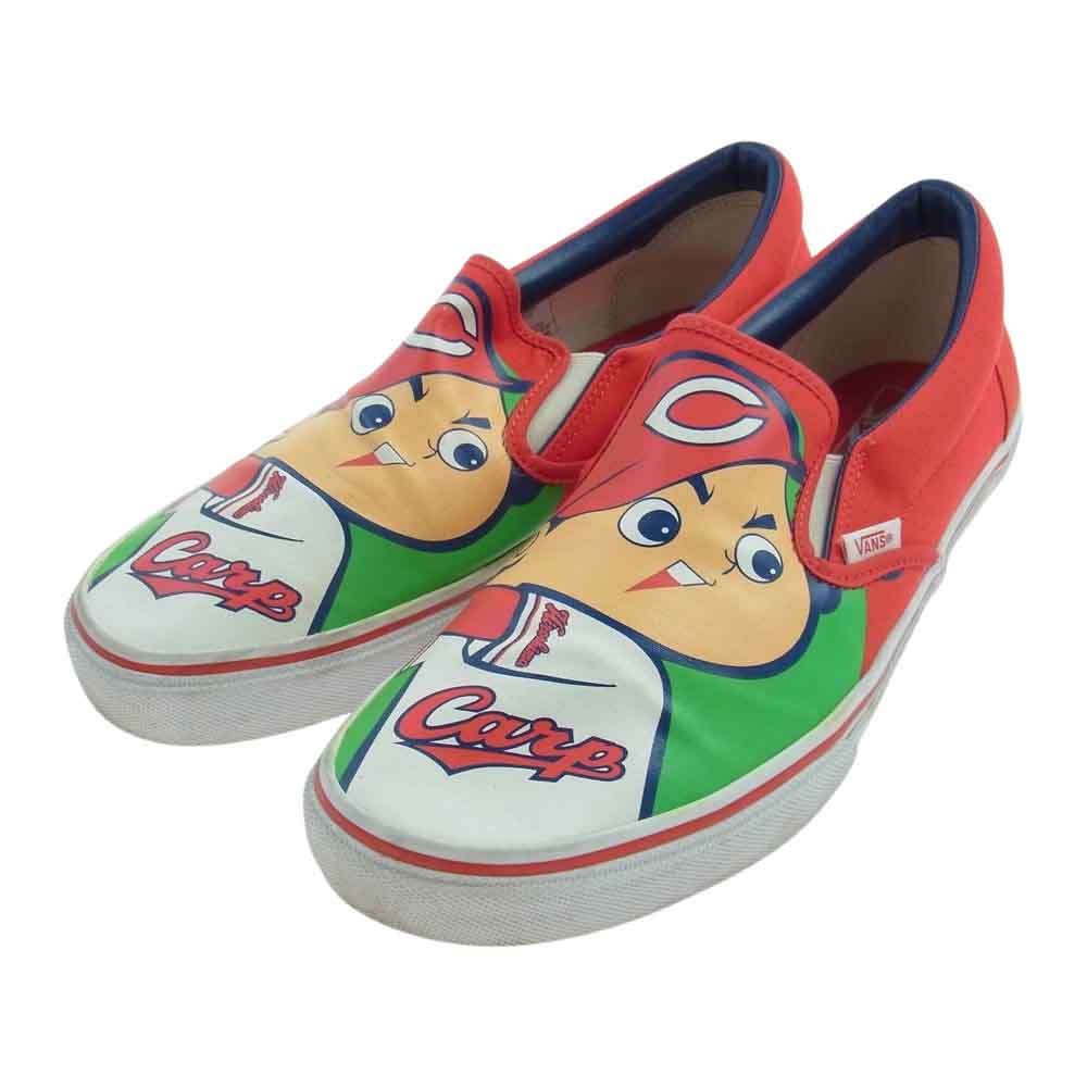 VANS バンズ V98CL × CARP SLIP ON 広島 カープ スリッポン ローカット スニーカー  レッド系 30.0cm【中古】
