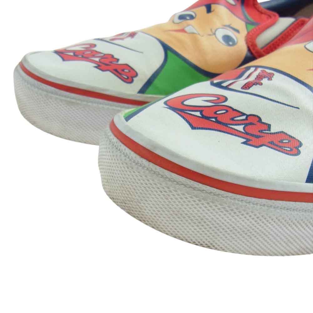 VANS バンズ V98CL × CARP SLIP ON 広島 カープ スリッポン ローカット スニーカー  レッド系 30.0cm【中古】