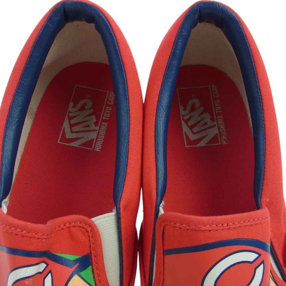 VANS バンズ V98CL × CARP SLIP ON 広島 カープ スリッポン ローカット スニーカー  レッド系 30.0cm【中古】