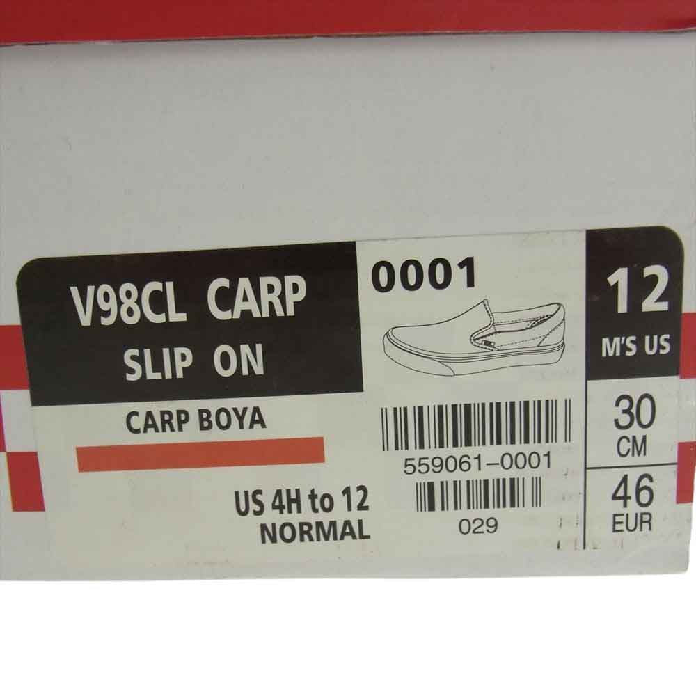 VANS バンズ V98CL × CARP SLIP ON 広島 カープ スリッポン ローカット スニーカー  レッド系 30.0cm【中古】