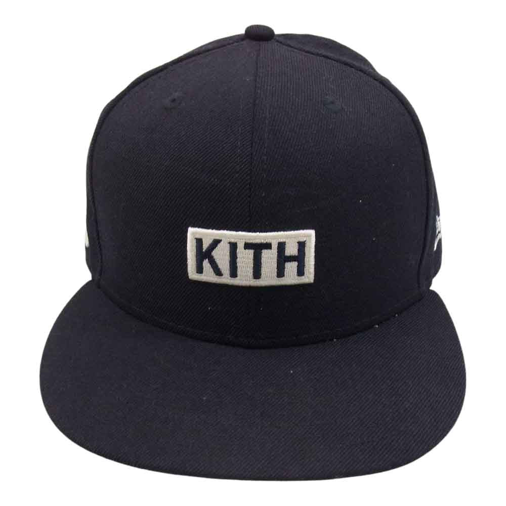 キス × NEWERA LOGO Box Log CAP ニューエラ キャップ ネイビー系 7 5/8【中古】