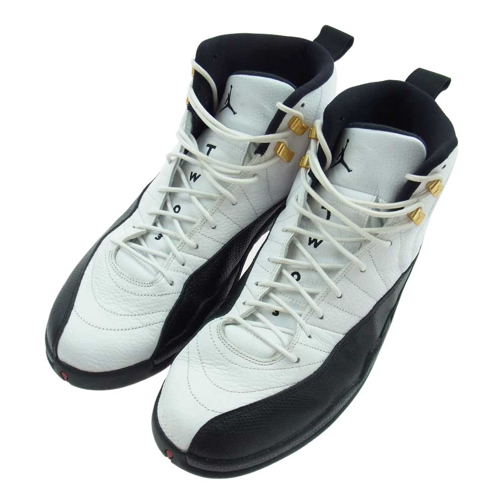 NIKE AIR JORDAN ナイキ ジョーダン 130690-125 AIR JORDAN 12 RETRO TAXI エアジョーダン 12 レトロ タクシー ハイカット スニーカー  ホワイト系 ブラック系 31.0cm【中古】