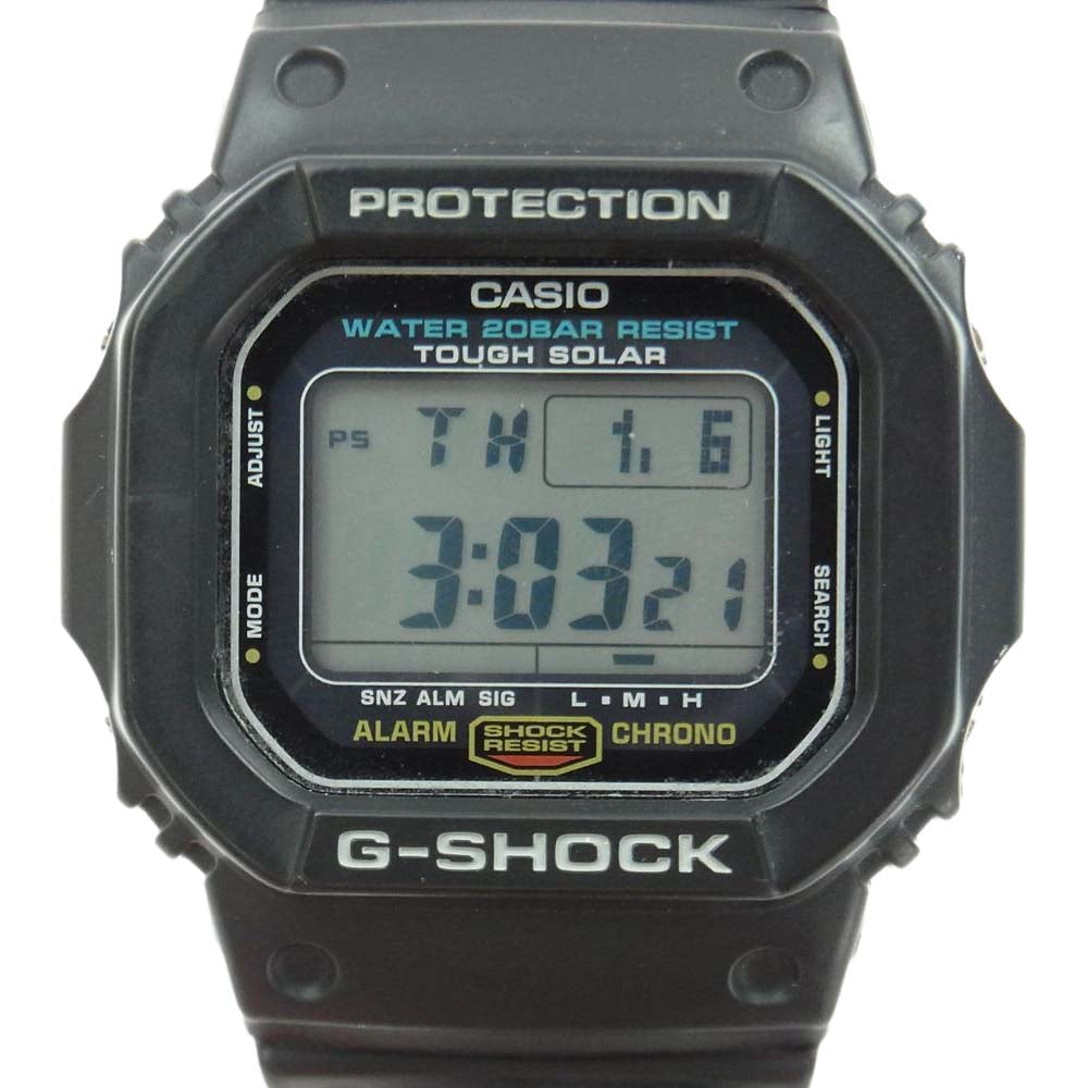 CASIO G-SHOCK カシオ ジーショック G-5600E-1JF ソーラー EL バック ライト タイプ 腕時計 ウォチ ブラック系 –  ブランド古着 LIFE