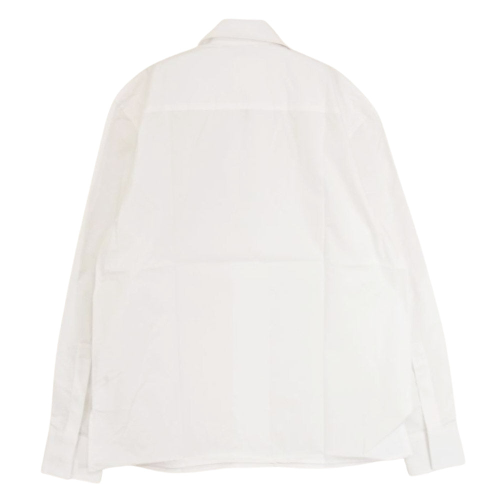 GIVENCHY ジバンシィ BW60UY13UG ハーフジップ ポケット シャツ ブラウス ホワイト系 34【新古品】【未使用】【中古】