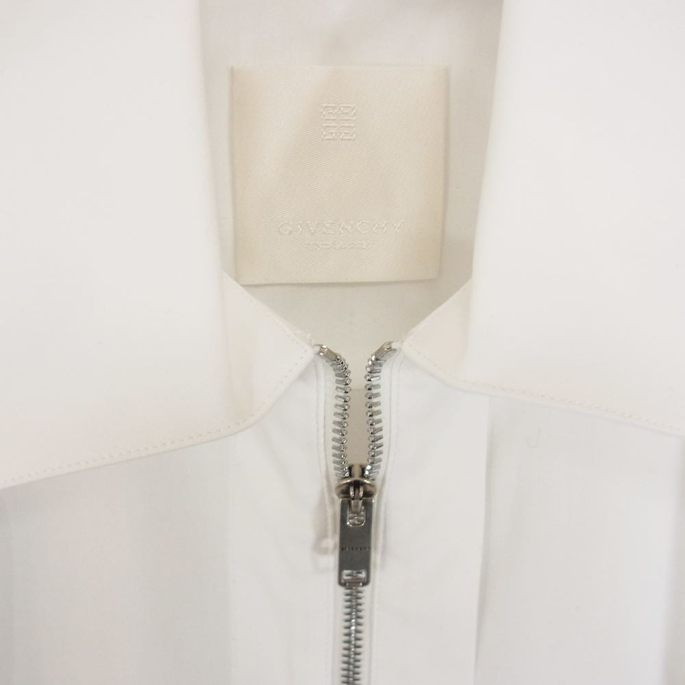 GIVENCHY ジバンシィ BW60UY13UG ハーフジップ ポケット シャツ ブラウス ホワイト系 34【新古品】【未使用】【中古】