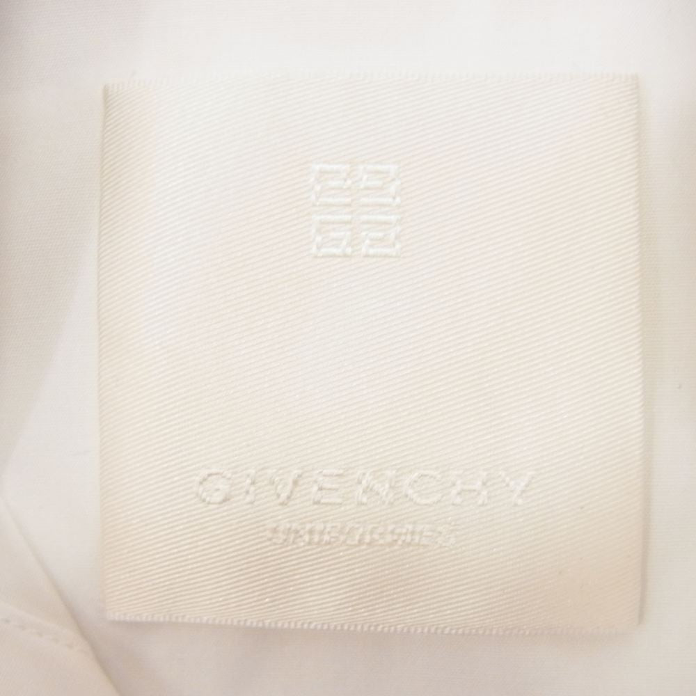 GIVENCHY ジバンシィ BW60UY13UG ハーフジップ ポケット シャツ ブラウス ホワイト系 34【新古品】【未使用】【中古】