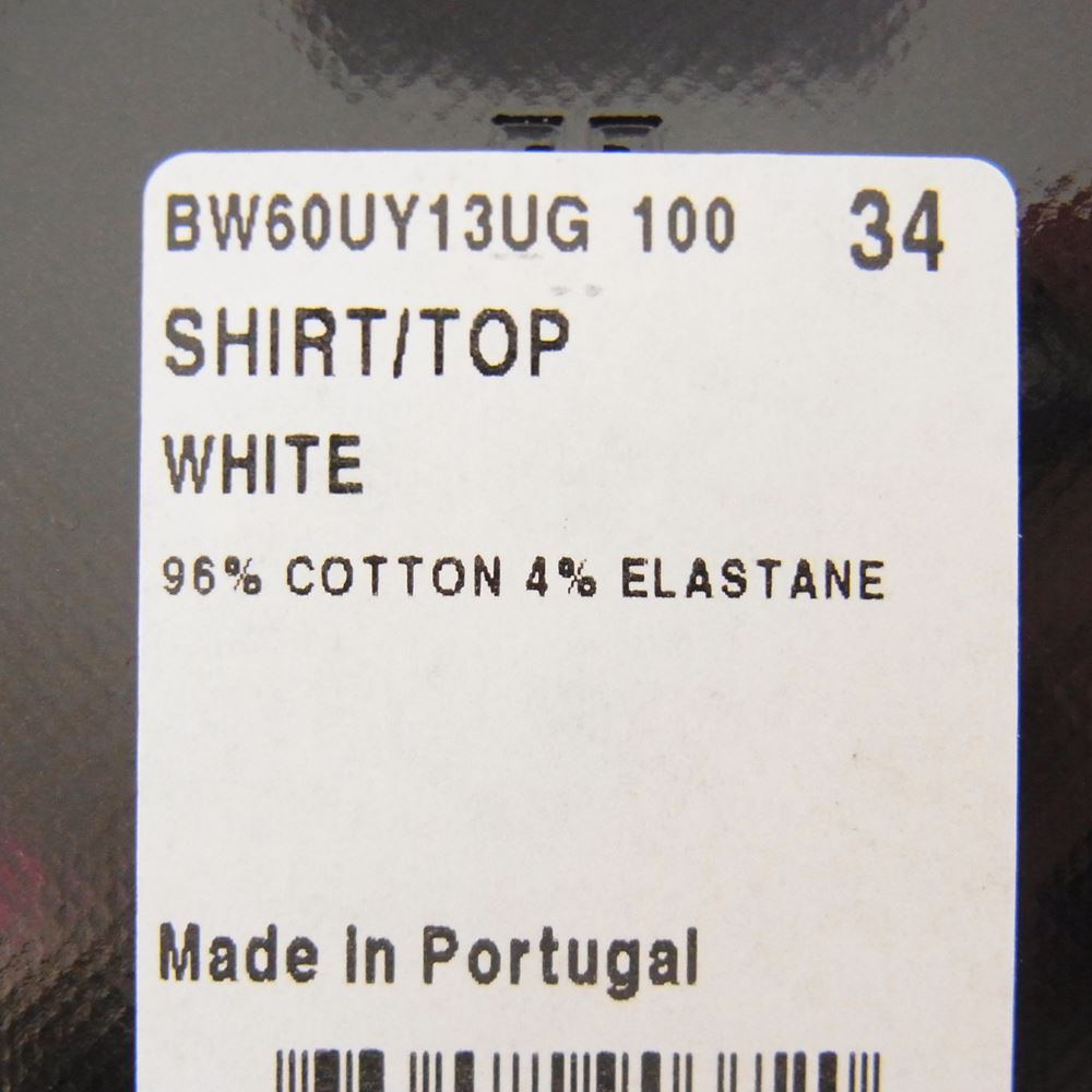 GIVENCHY ジバンシィ BW60UY13UG ハーフジップ ポケット シャツ ブラウス ホワイト系 34【新古品】【未使用】【中古】