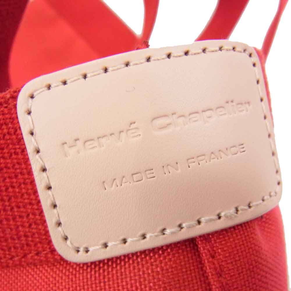 Herve Chapelier エルベ・シャプリエ 707C コーデュラ 舟型 トート バッグ M レッド系【中古】