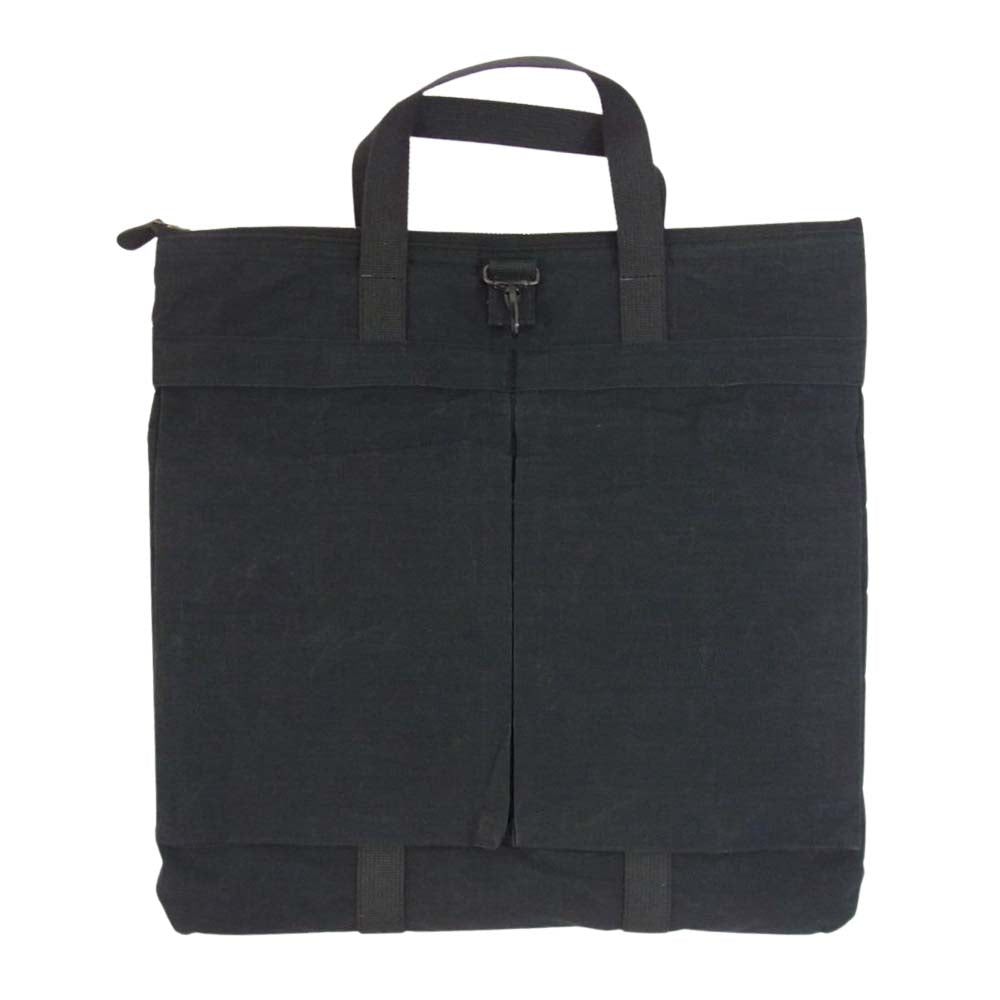 Nigel Cabourn ナイジェルケーボン bagmix コットンナイロン weather ヘルメットバッグ ブラック系【新古品】【未使用】【中古】