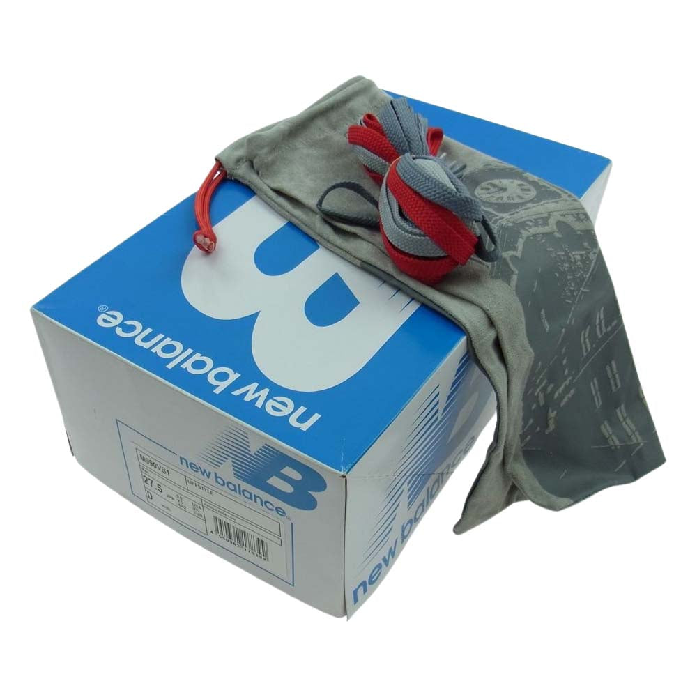 NEW BALANCE ニューバランス M990VS1 USA製 ローカット スニーカー  グレー系 27.5cm【新古品】【未使用】【中古】