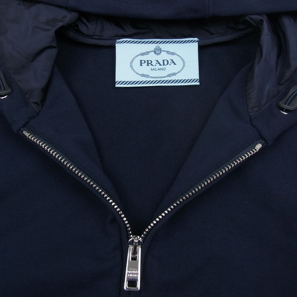 PRADA プラダ 138470 ジップアップ パーカー ネイビー系 XS【中古】