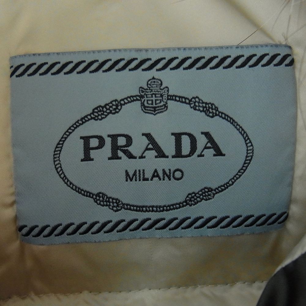 PRADA プラダ 29B150 フォックスファー ベルト付き ダウン ジャケット グレー系 38【中古】
