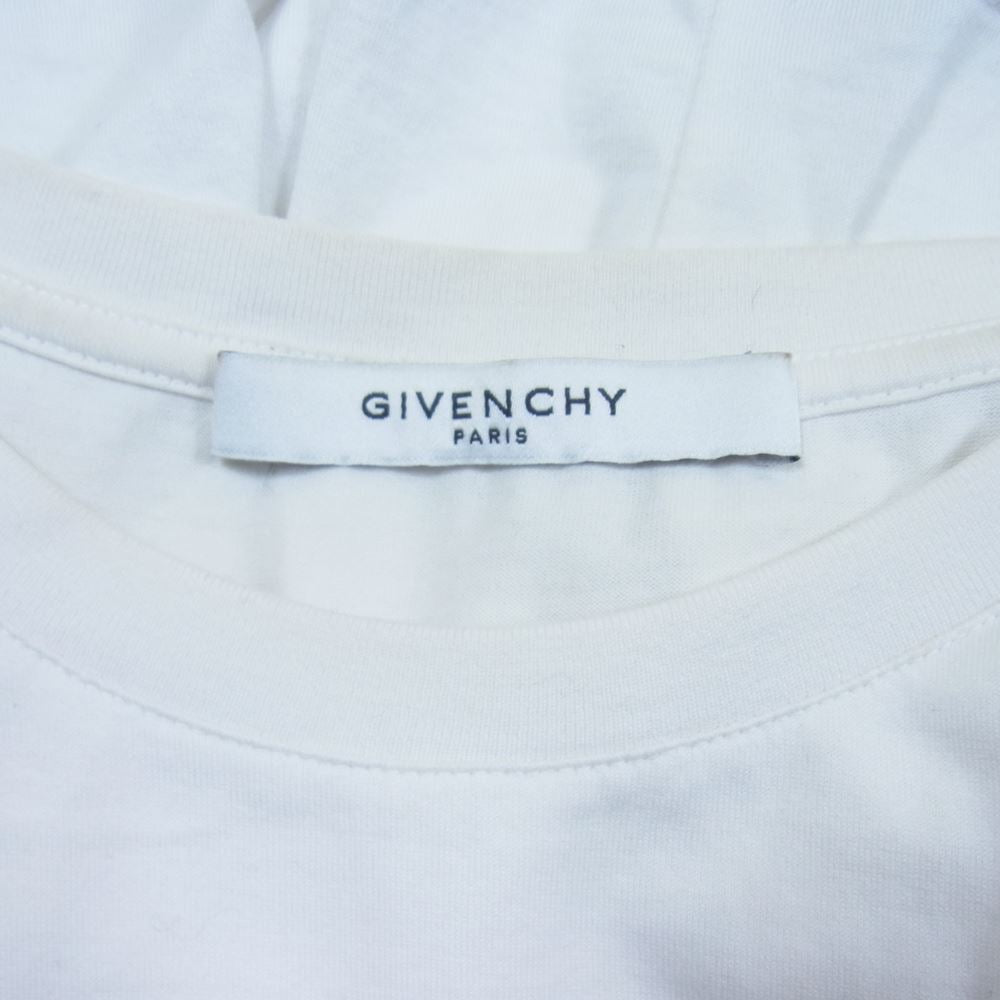 GIVENCHY ジバンシィ BM70RL3002 シグネチャー ロゴ 半袖 Tシャツ ホワイト系 L【中古】