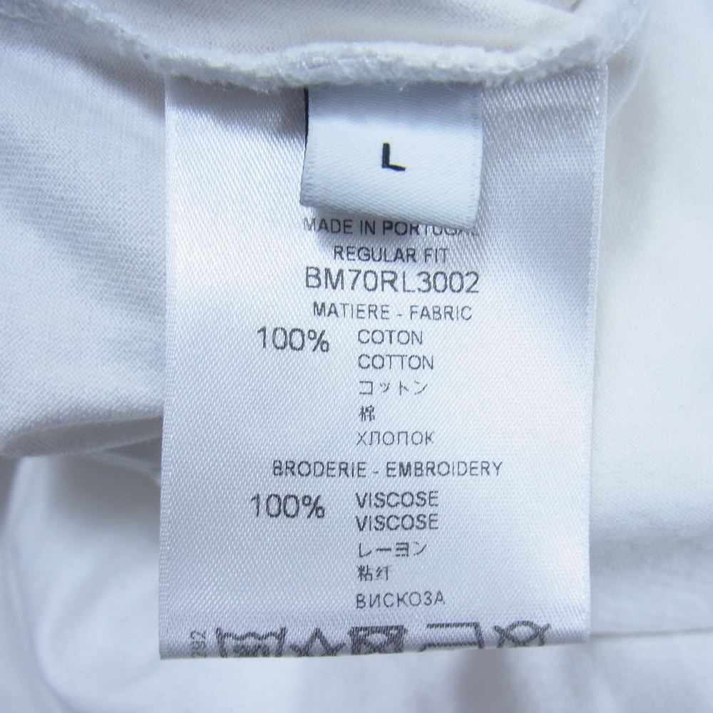 GIVENCHY ジバンシィ BM70RL3002 シグネチャー ロゴ 半袖 Tシャツ ホワイト系 L【中古】