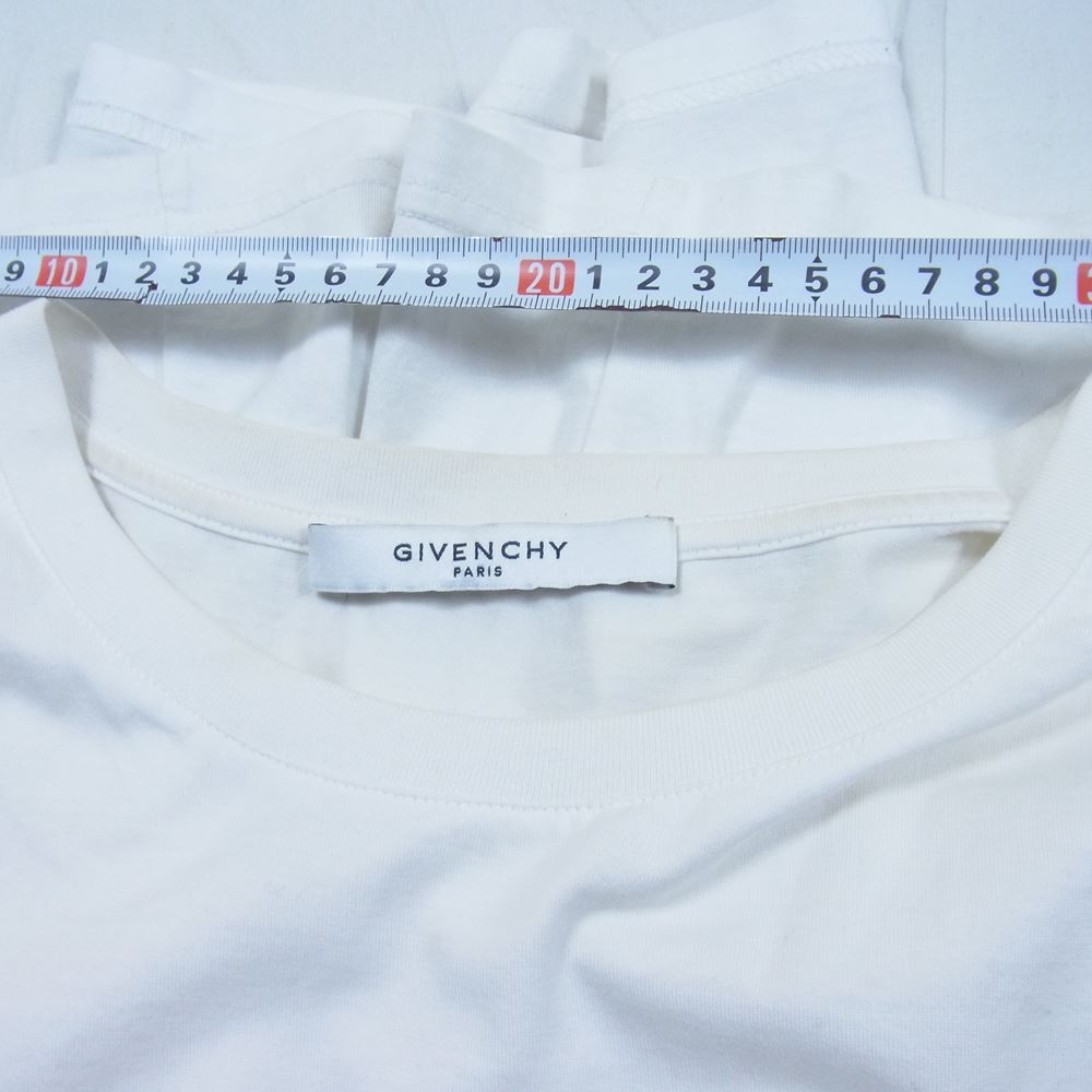 GIVENCHY ジバンシィ BM70RL3002 シグネチャー ロゴ 半袖 Tシャツ ホワイト系 L【中古】
