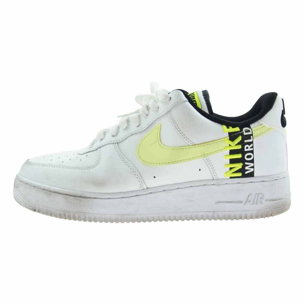NIKE ナイキ CK6924-101 GS Air Force 1 Low Worldwide White Barely Volt GS エアフォース 1 ロー ワールドワイド ベアリー ボルト ローカット スニーカー ホワイト系 27.0cm【中古】