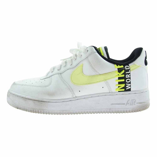NIKE ナイキ CK6924-101 GS Air Force 1 Low Worldwide White Barely Volt GS エアフォース 1 ロー ワールドワイド ベアリー ボルト ローカット スニーカー ホワイト系 27.0cm【中古】