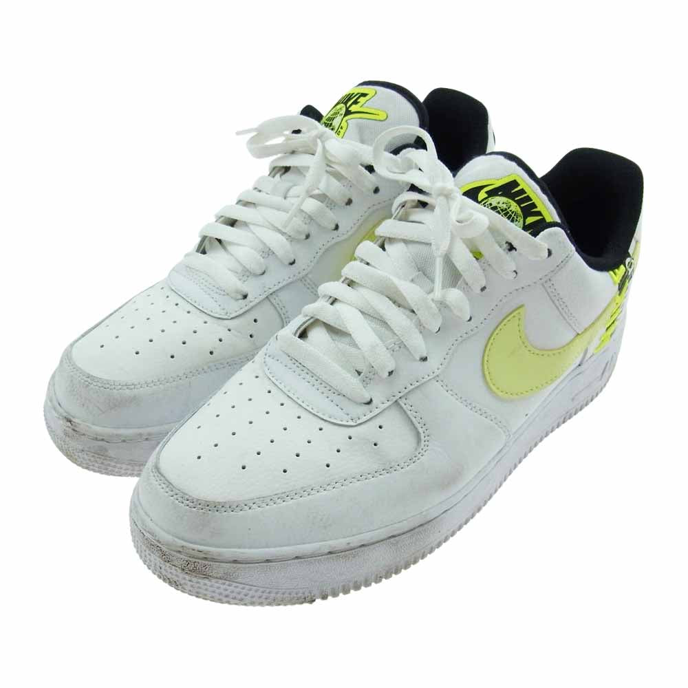 NIKE ナイキ CK6924-101 GS Air Force 1 Low Worldwide White Barely Volt GS エアフォース 1 ロー ワールドワイド ベアリー ボルト ローカット スニーカー ホワイト系 27.0cm【中古】