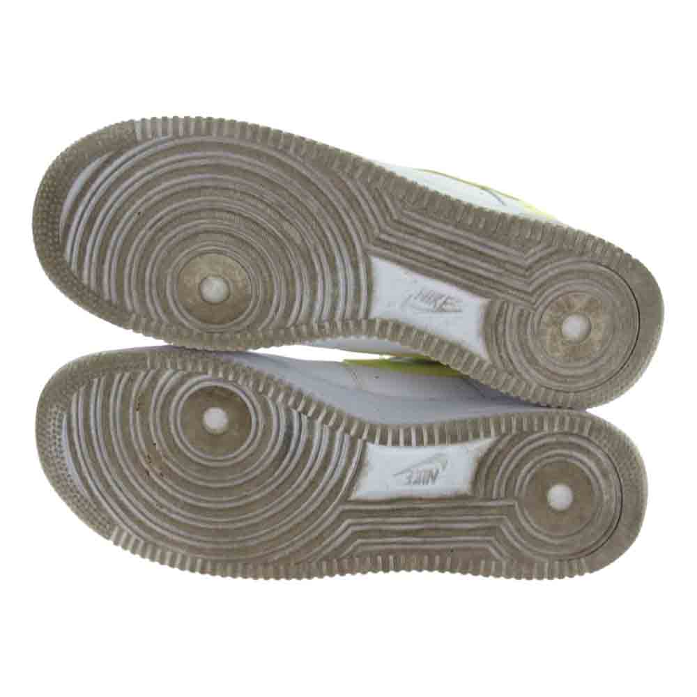 NIKE ナイキ CK6924-101 GS Air Force 1 Low Worldwide White Barely Volt GS エアフォース 1 ロー ワールドワイド ベアリー ボルト ローカット スニーカー ホワイト系 27.0cm【中古】