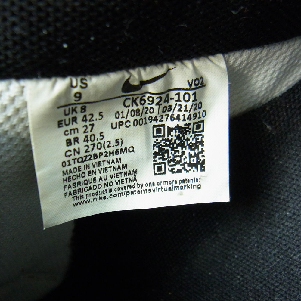 NIKE ナイキ CK6924-101 GS Air Force 1 Low Worldwide White Barely Volt GS エアフォース 1 ロー ワールドワイド ベアリー ボルト ローカット スニーカー ホワイト系 27.0cm【中古】