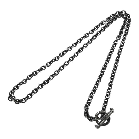 GABOR ガボール 6チェーン クォーター スカル Tバー ネックレス 55cm チェーン シルバー系【中古】