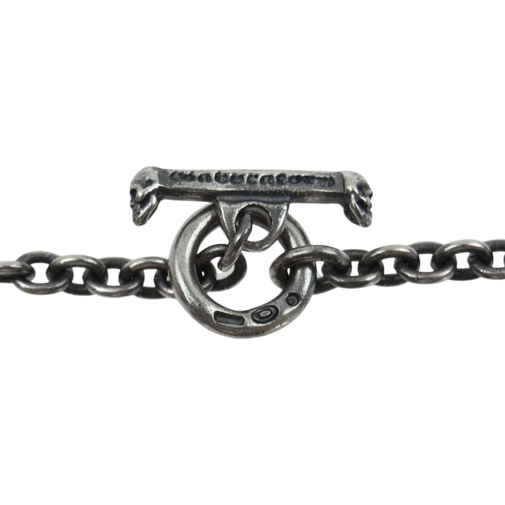 GABOR ガボール 6チェーン クォーター スカル Tバー ネックレス 55cm チェーン シルバー系【中古】