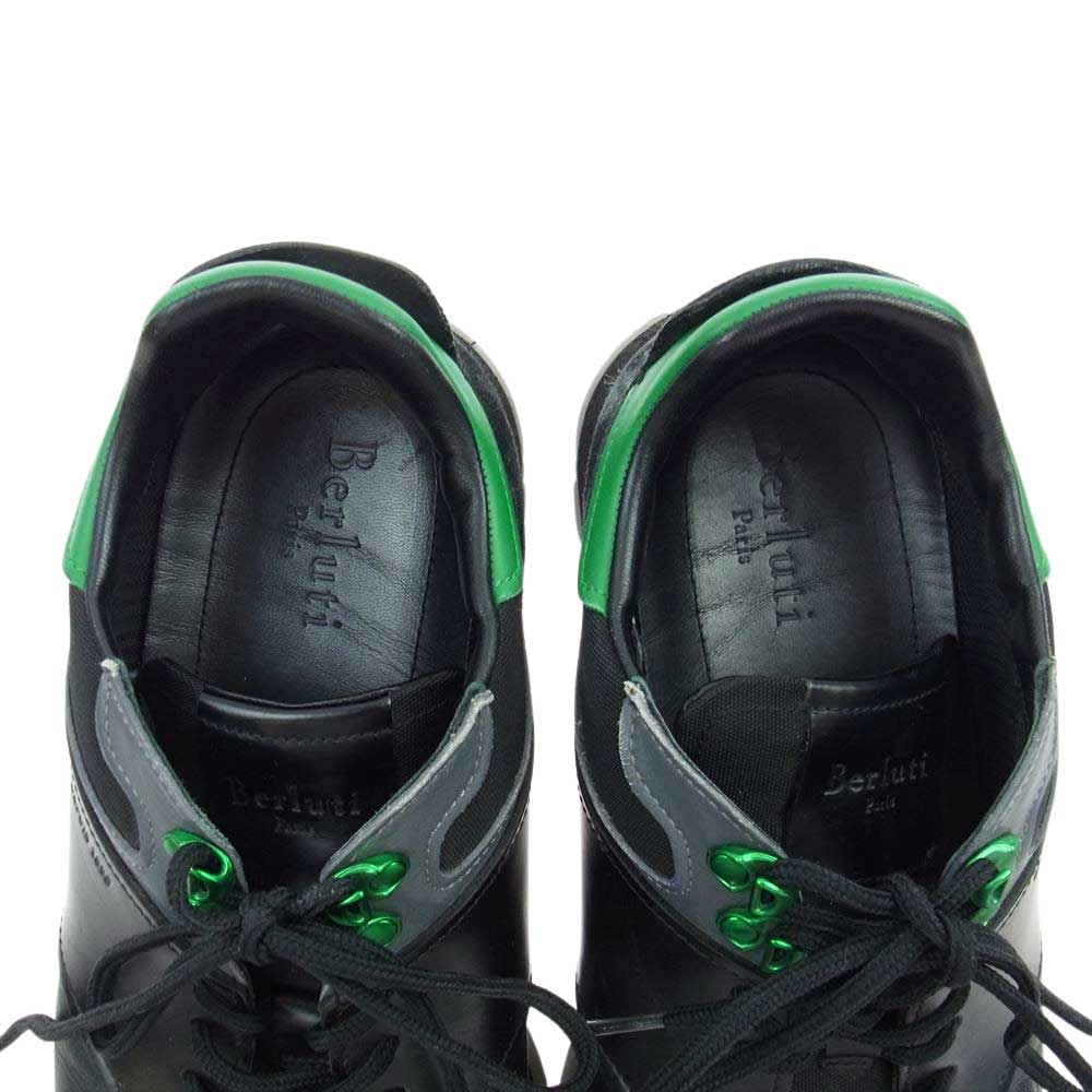 Berluti ベルルッティ Ran Track TORINO ラントラック トリノ レザー ローカット シューズ ブラック系 9.5【中古】