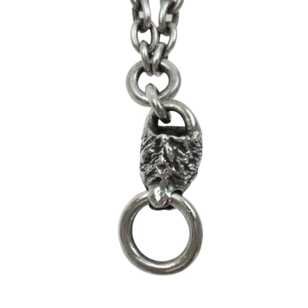 GABOR ガボール Quarter Lion ＆ Quarter Chain Necklace ライオンヘッド ネックレス ギャランティカード有 シルバー系【中古】