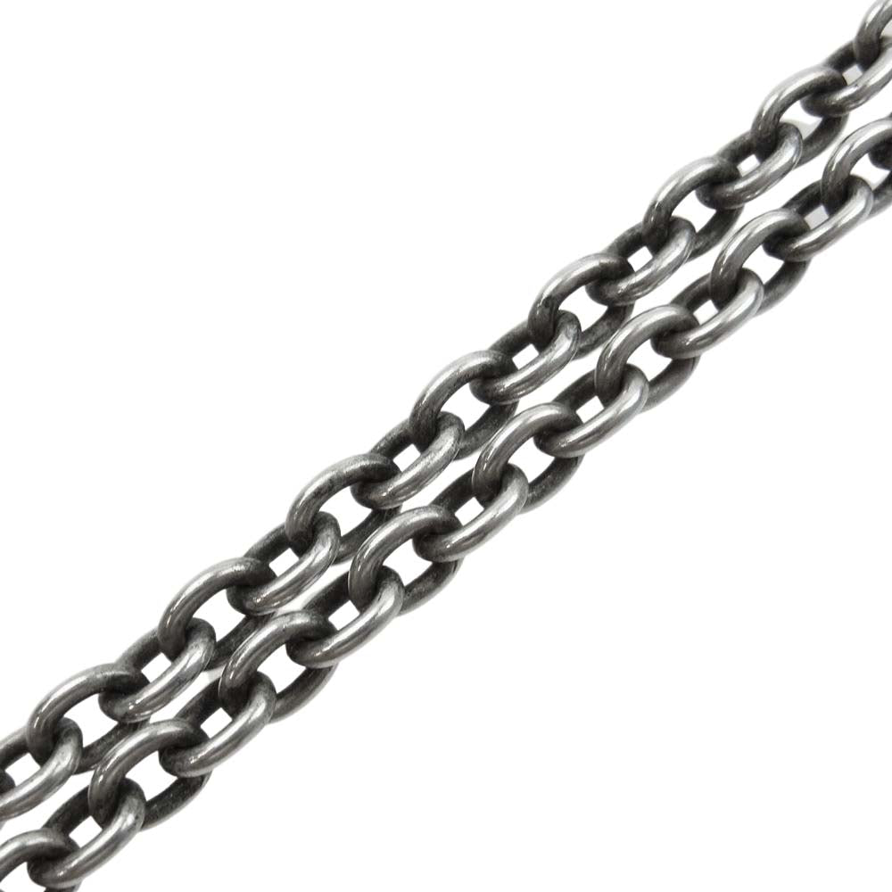 GABOR ガボール Quarter Lion ＆ Quarter Chain Necklace ライオンヘッド ネックレス ギャランティカード有 シルバー系【中古】