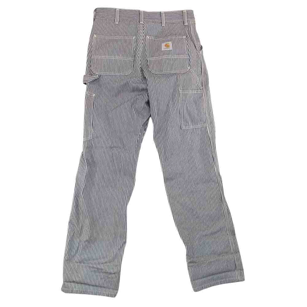 Carhartt カーハート SINGLE KNEE PAINTER PANT シングル二ー  ヒッコリー ペインター ワーク パンツ ブルー系 28×32【中古】
