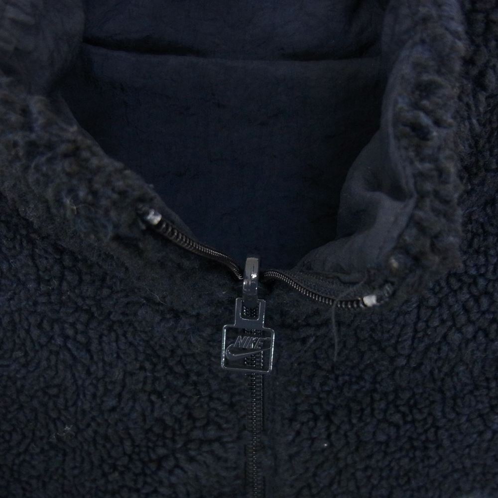 NIKE ナイキ FULL-ZIP REVERSIBLE JACKET ビッグ スウッシュ リバーシブルボアジャケット ネイビー系 L【中古】